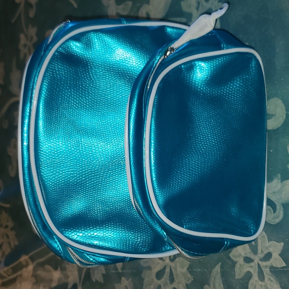 Brand new 2 piece blue lancome make up bag